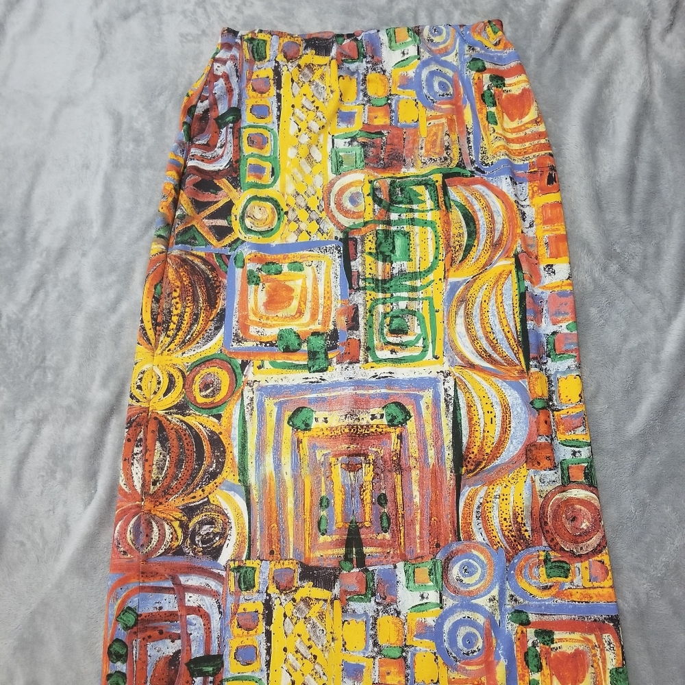 Abstract Long Skirt